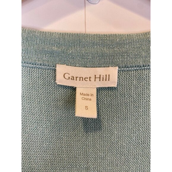 Garnet Hill Linen Oversized V-Neck Sweater Lightweight 3/4 Length Sleeves Small - Picture 2 of 6